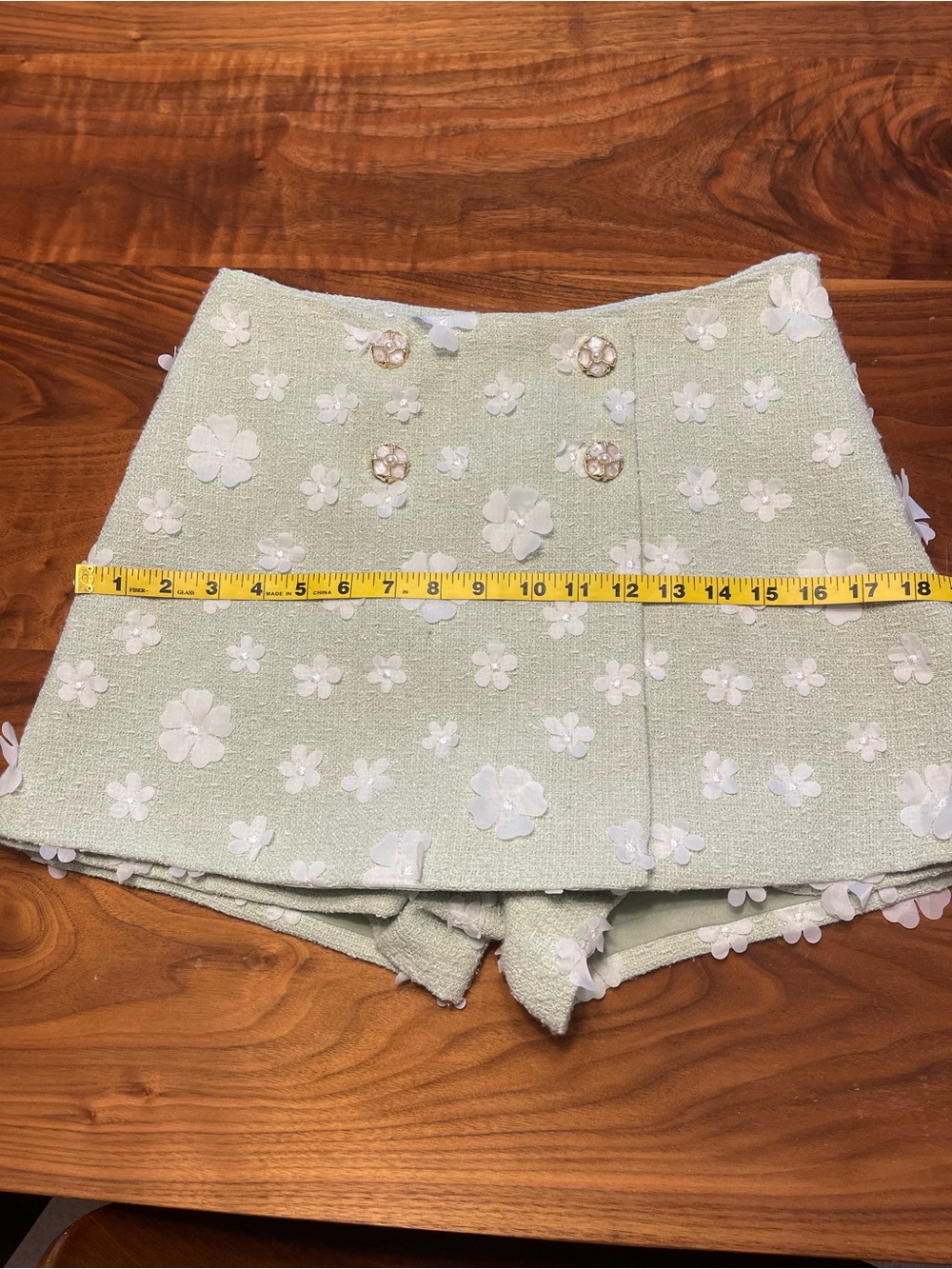 ASTR The Label Janell Floral Appliqué Skort and Vest Set - Picture 9 of 16